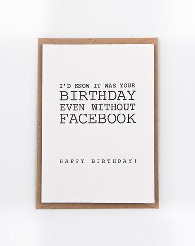 Kaart Birthday on Facebook