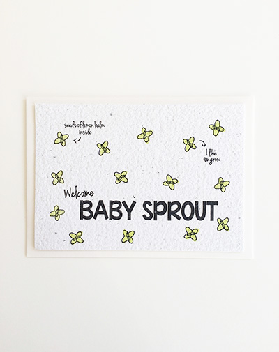 Bijzondere wenskaarten - Kaart Baby Sprout