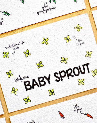 Bijzondere wenskaarten - Bloeikaart Baby Sprout