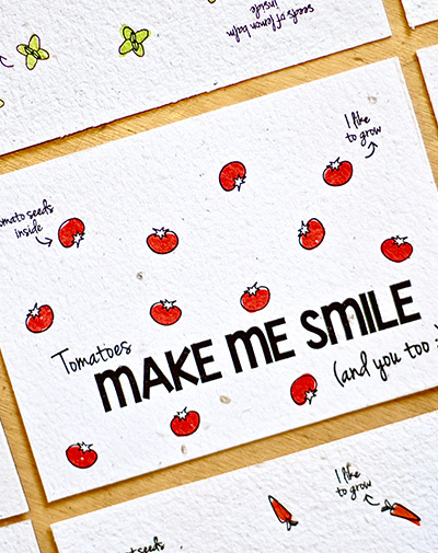 Bijzondere wenskaarten - Duurzame stationery Bloeikaart Make Me Smile