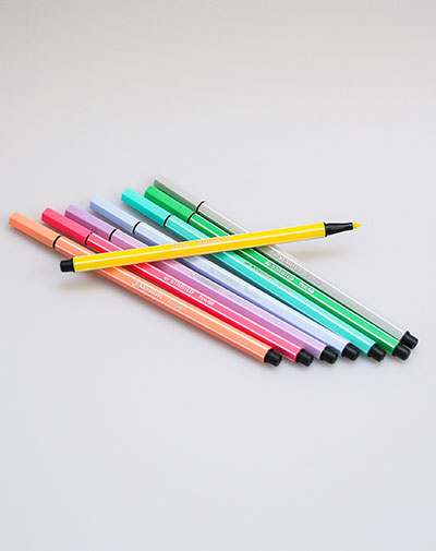 Stabilo Pen 68 pastel - 8 kleuren in etui