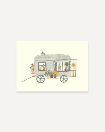 Bijzondere wenskaarten -Kaart Happy Camper Tiny Boho House